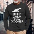Gooner フットボールファン Keep Calm Gooner アーセナルギフト 長袖Tシャツ 高齢者への贈り物
