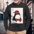 Grumpy Frog Gamer Bruh Ink Painting Japanese Gamer Long Sleeve T-Shirt Gifts for Old Men