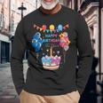 Happy Birthday To You ケーキとバルーンパーティー 長袖Tシャツ 高齢者への贈り物