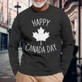 Happy Canada Day クールデザイン カナダメープルレディース メンズ キッズ 長袖Tシャツ 高齢者への贈り物
