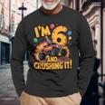 I'm 6 And Crushing It モンスタートラック 誕生日 長袖Tシャツ 高齢者への贈り物