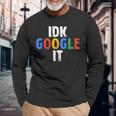 Idk、グーグルそれ 長袖Tシャツ 高齢者への贈り物