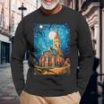 Iglesia Artística Dean Gogh Noche Estrellada Camiseta de manga larga Regalos para ancianos