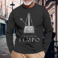 In Tempo Music Metronome テンポで-音楽-メトロノーム-指揮者-ミュージシャン 長袖Tシャツ 高齢者への贈り物