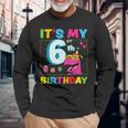 It's My 6Th Birthday Happy 6Ix Year T-Rex 恐竜 面白い 長袖Tシャツ 高齢者への贈り物