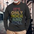 It's Only Rock And Roll ディストレスド ロック コンサート ヴィンテージ 70年代 長袖Tシャツ 高齢者への贈り物