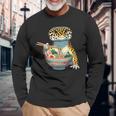 Japanese Kawaii Ramen Reptile Leopard Gecko ヒョウモントカゲモドキ 長袖Tシャツ 高齢者への贈り物