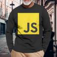 Javascript Js React AngularjsueJs NodeJs プログラマーオタク 長袖Tシャツ 高齢者への贈り物