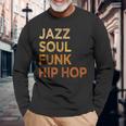Jazzoul ファンク ヒップホップ アフリカ系アメリカ人のプライド音楽愛好家 長袖Tシャツ 高齢者への贈り物