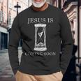 Jesus Is Comingoon – 携挙警告クリスチャンの引用 長袖Tシャツ 高齢者への贈り物