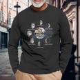 Just A Phase Moon 月面宇宙科学愛好家 天文学惑星 長袖Tシャツ 高齢者への贈り物