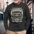 Legend Were Born In 1964 60歳の誕生日プレゼント 男性用 10月 長袖Tシャツ 高齢者への贈り物