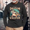 Leopard Gecko Crested Lizard Reptiles Lovers 長袖Tシャツ 高齢者への贈り物