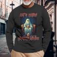 Let's Watch ホラー映画 おもしろハロウィンホラー映画 長袖Tシャツ 高齢者への贈り物