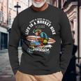 Life Is A Monkey バイク サーフィン 猿版 長袖Tシャツ 高齢者への贈り物