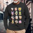 Lindo Conjunto De 12 Animales Chinosigno Del Zodiaco Feliz Año Nuevo Lunar Cuello Camiseta de manga larga Regalos para ancianos