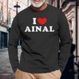I Love Ainal 私は愛する Ainal 長袖Tシャツ 高齢者への贈り物