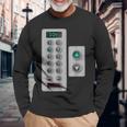 I Love Elevator ギフト かわいいエレベーターボタン メカニッククロージャー 長袖Tシャツ 高齢者への贈り物