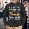 I Love Garlic Bread 長袖Tシャツ 高齢者への贈り物