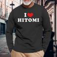 I Love Hitomi 私は愛する Hitomi 長袖Tシャツ 高齢者への贈り物