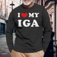 I Love My Iga 伊賀大好き 長袖Tシャツ 高齢者への贈り物