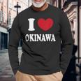 I Love Okinawa 沖縄大好き 長袖Tシャツ 高齢者への贈り物