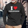 I Love Philippines Coeur Cadeau Philippin Philippine T-shirt à manches longues Cadeaux pour les vieillards