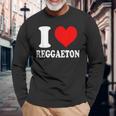 I Love Reggaeton Music 長袖Tシャツ 高齢者への贈り物