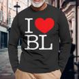I Love ハート Bl 長袖Tシャツ 高齢者への贈り物