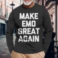 Make Emo Great Again インディーズミュージックエモ 長袖Tシャツ 高齢者への贈り物