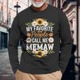 Meemaw ひまわり 好きな人 Call Me Meemaw 長袖Tシャツ 高齢者への贈り物