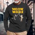 Meow Wars 猫好きのための面白いグラフィック 長袖Tシャツ 高齢者への贈り物