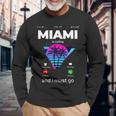 Miami Is Calling & I Must Go Illustration Graphic s 長袖Tシャツ 高齢者への贈り物
