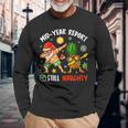 Mid-Year Report Still Naughty Xmas In July Dabbing Santa Long Sleeve T-Shirt Gifts for Old Men