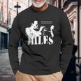 Miles Jazz Wisdom トランペットミュージシャン 1色 長袖Tシャツ 高齢者への贈り物