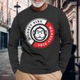 Monkey Bike レッドグラフィック 長袖Tシャツ 高齢者への贈り物