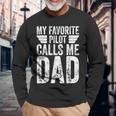 My Favorite Pilot Calls Me Dad シャツ ファニーアビエイター 長袖Tシャツ 高齢者への贈り物