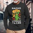 Nacho Average Texan Burrito ベジタリアン ジャラペーニョ タコス ナチョス 長袖Tシャツ 高齢者への贈り物