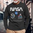 Nasa アポロ アルテミス ミッション ワーム バッジ ロゴ 長袖Tシャツ 高齢者への贈り物