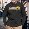 Nashville Tn Tennessee Guitarintage Retroouvenirs 長袖Tシャツ 高齢者への贈り物
