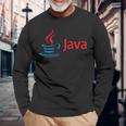 Nerdy Java コンピューター プログラマー プログラム 数学 教師 オタク 長袖Tシャツ 高齢者への贈り物