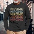 Nipomo California Nipomo Ca Retrointage Text 長袖Tシャツ 高齢者への贈り物