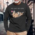No Cat No Life サビ猫ver 猫好き かわいい 長袖Tシャツ 高齢者への贈り物