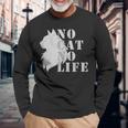 No Cat No Life 長袖Tシャツ 高齢者への贈り物