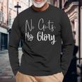 No Guts No Glory ジム ハッスル 成功 モチベーションアップ 長袖Tシャツ 高齢者への贈り物