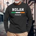 Nolan Irish Family Name 聖パトリックデー アイルランド国旗 長袖Tシャツ 高齢者への贈り物