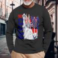 Nyc ニューヨーク市自由の女神 アメリカ国旗 長袖Tシャツ 高齢者への贈り物