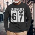 Oldometer 67 67歳の誕生日ギフトシャツ 長袖Tシャツ 高齢者への贈り物
