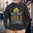 Onlyheep Need Ahepherd Anarchist シンボル アナキズムミーム 長袖Tシャツ 高齢者への贈り物