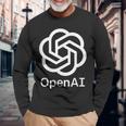 Openai 人工知能研究開発 長袖Tシャツ 高齢者への贈り物